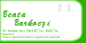 beata barkoczi business card